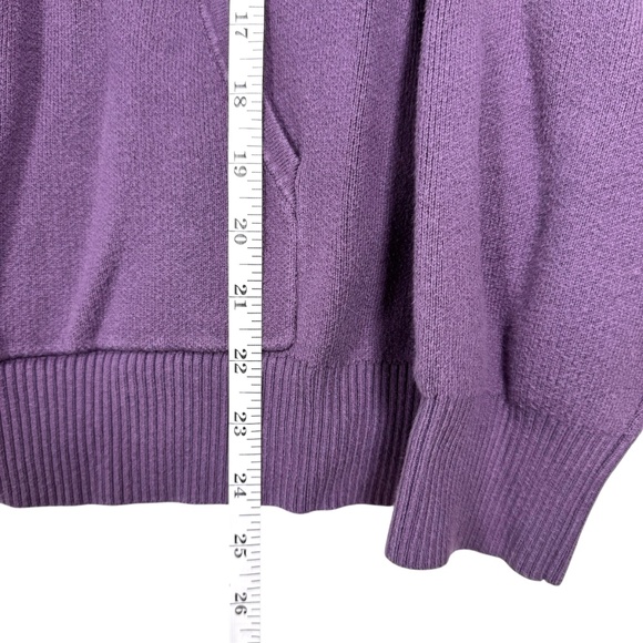 TNA (Aritzia) | Full-zip Cotton Knit Sweater | S | Purple | Athleisure | Casual - Picture 14 of 15